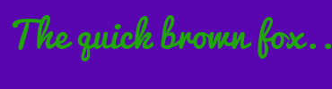 Image with Font Color 21A40C and Background Color 5905B0